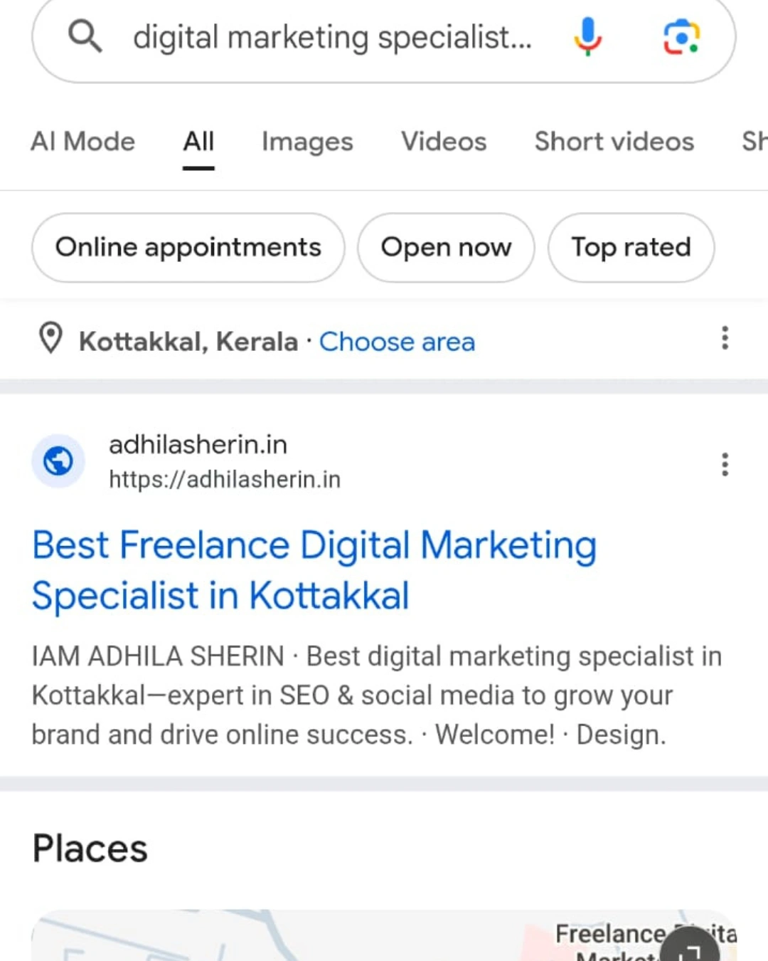 SEO Ranking Results Mobile